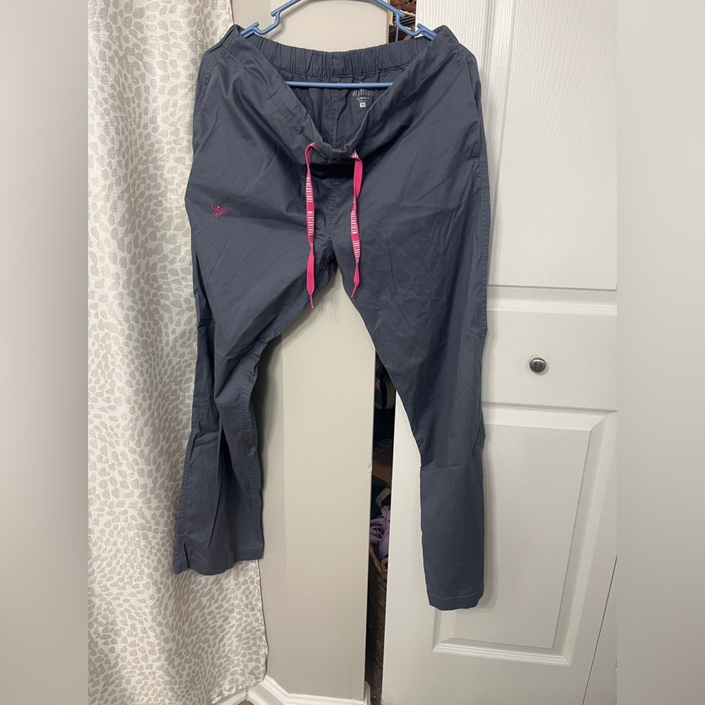 Med Couture Charcoal Pants with Pink Details